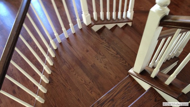 Sand & Refinishing Of Existing Staircase & Handrails East Northport, New York